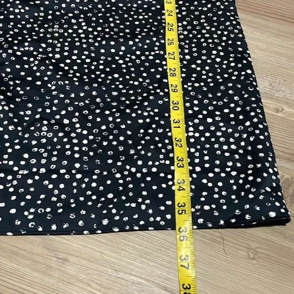 The Limited Pleated Sleeve Dress Brush Dot Navy Size 8 Feminine Polka dot NWT - Picture 11 of 14